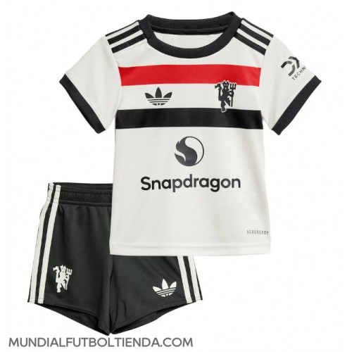 Camiseta Manchester United Tercera Equipación Replica 2024-25 para niños mangas cortas (+ Pantalones cortos)